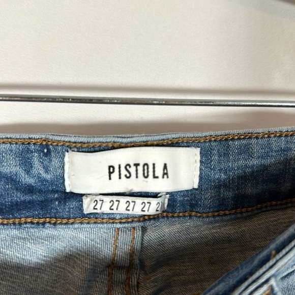 Pistola Light Blue Lightly Distressed Ankle Skinny Jeans - Picture 5 of 12